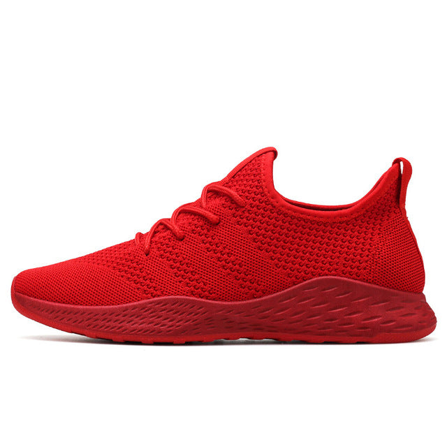Breathable Men Sneakers Male Shoes Adult Red Black Gray High Quality Comfortable Non-slip Soft Mesh Men Shoes Summer Size 39-46