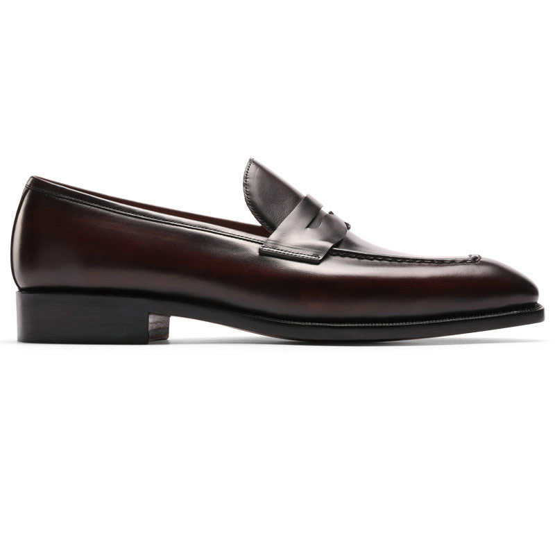 Black leather fashion men's loafers