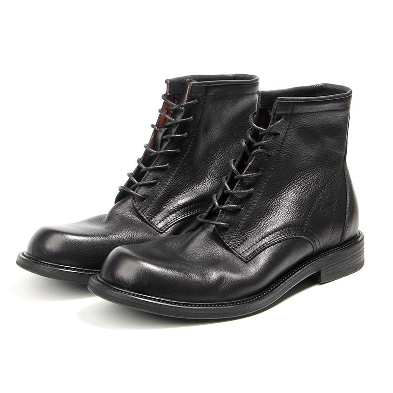 7 hole mid cut color martin boots men's work boots