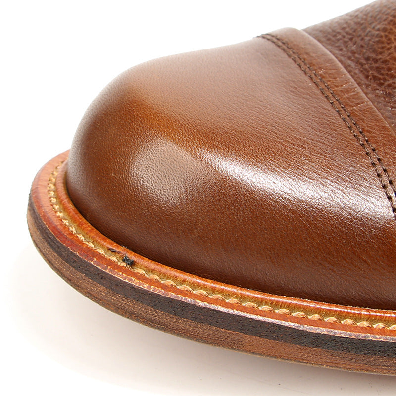 Black Cowhide Martin Boot Men's Leather Boots Shoes