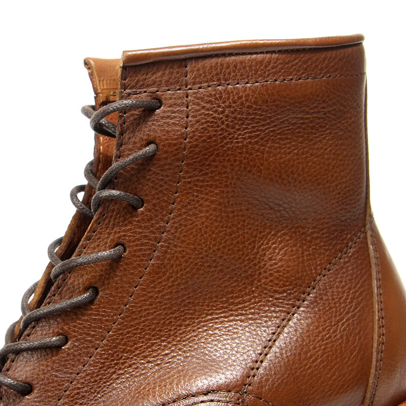 7 hole mid cut color martin boots men's work boots