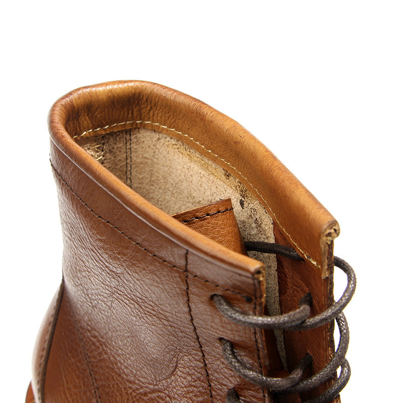 7 hole mid cut color martin boots men's work boots
